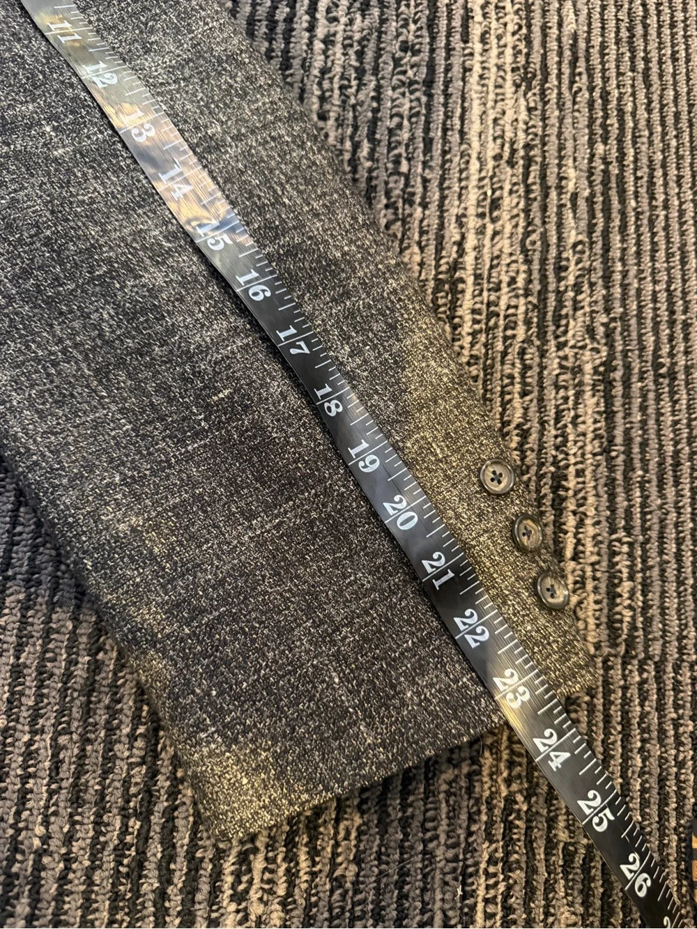 Vintage Monsieur by Givenchy Brown Textured Wool Blend Blazer